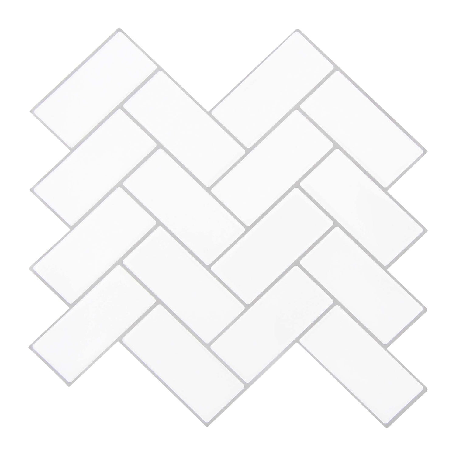 Hvide fliseklistermærker med 3D effekt