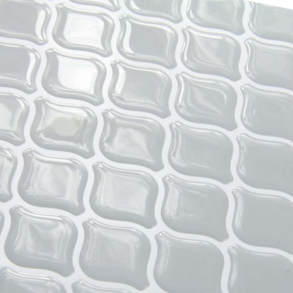 Grå peel and stick flise i marokkansk mønster (mist matrix) skrå vinkel - stickoramic