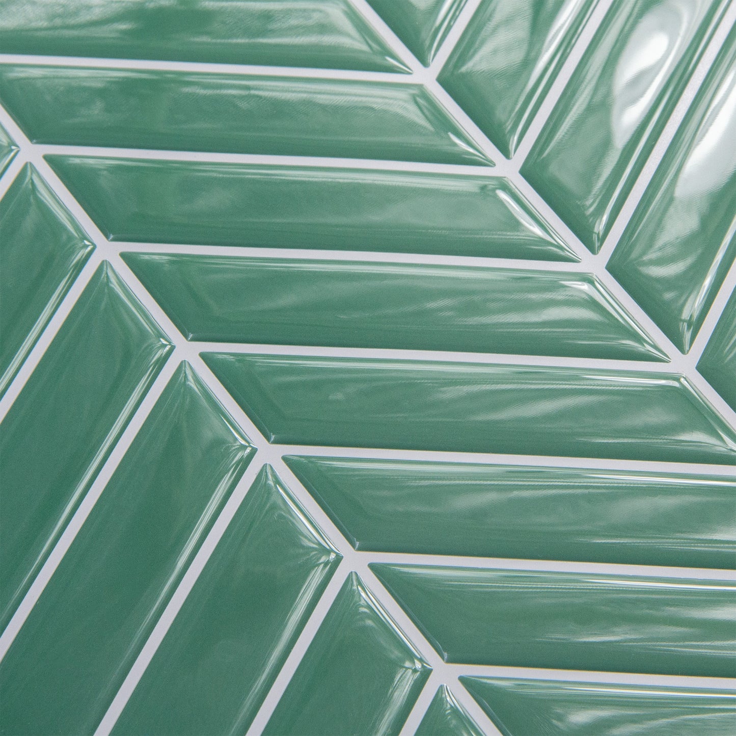 Grønt fliseklistermaerke (green arrow) set fra skrå vinkel - stickoramic