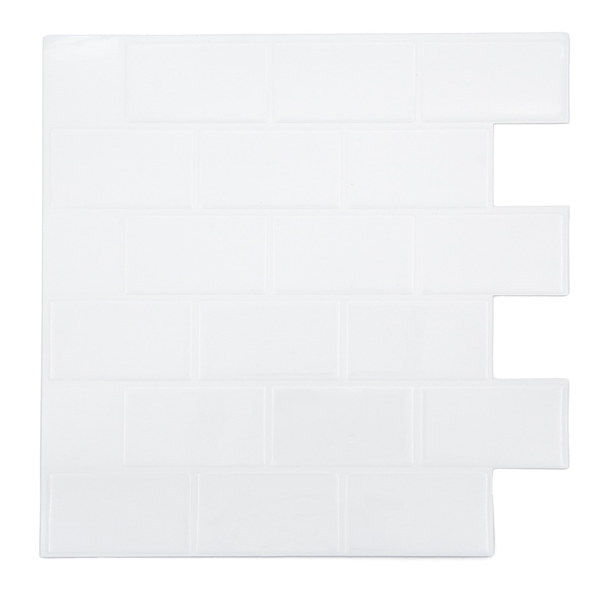 Hvide fliseklistermærker (peel and stick flise) (polar passage) - stickoramic